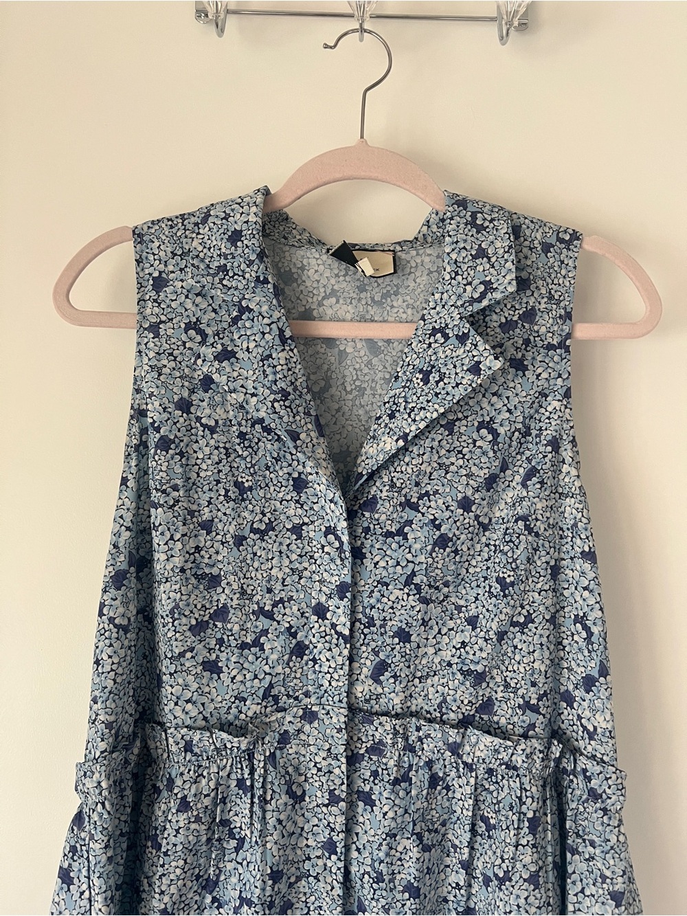 Tuckernuck Blue Hydrangea Royal Sleeveless Shirt Dress - Picture 2 of 13